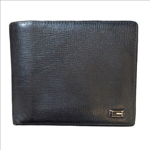 Gucci Wallet Black Leather with Silver Accent